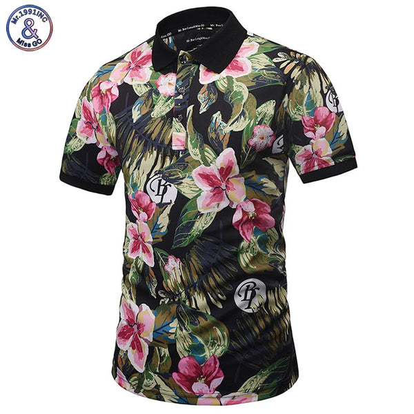 LUKE Floral Polo Shirt