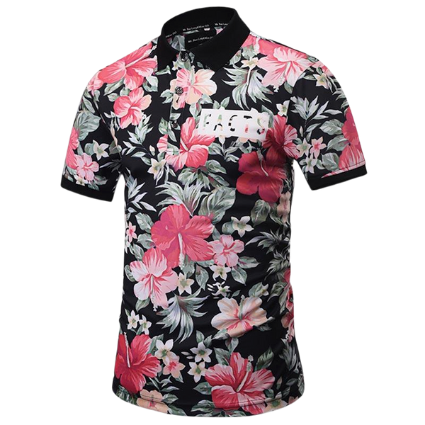 LIMWUEL Floral Polo shirt