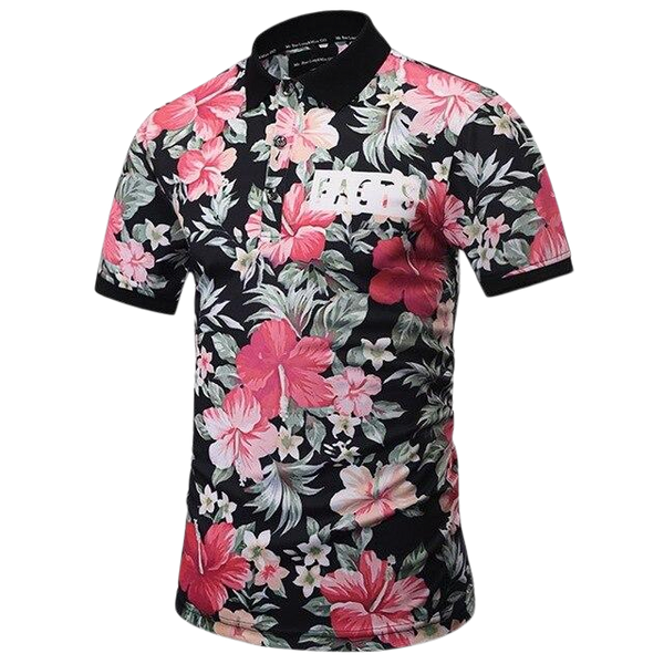 LIMWUEL Floral Polo shirt