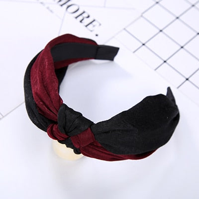 Top Knot Turban Headband Floral Elastic Hairband