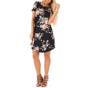 NATALIE Short Summer Floral Dress