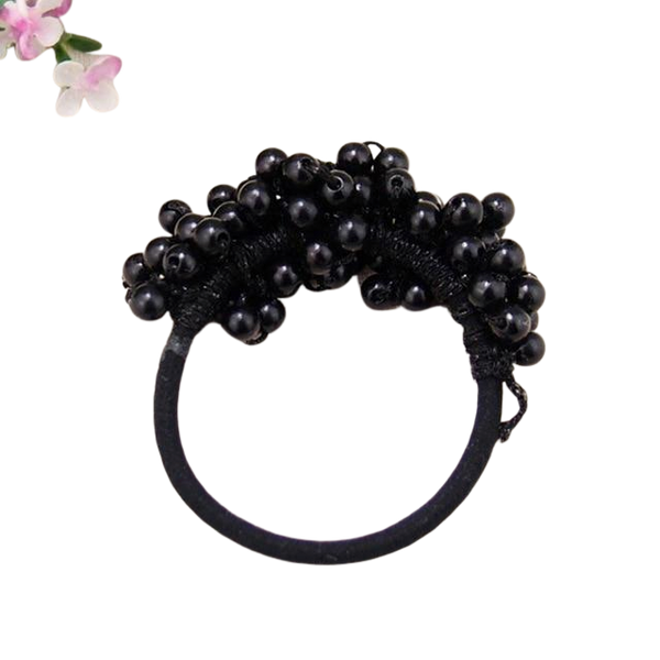 Fashion Women scrunchies flower beaded pearl headband