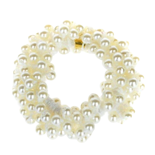 Fashion Women scrunchies flower beaded pearl headband