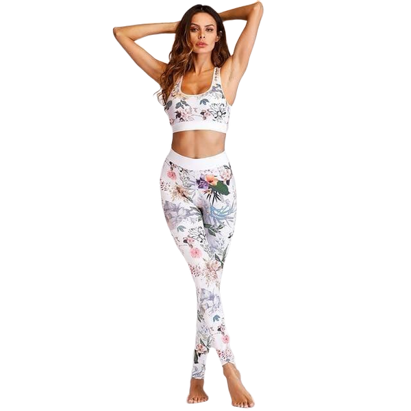 EMERY Floral Tracksuit for Gym and Yoga