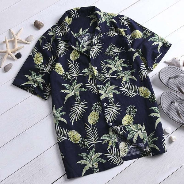 JAKE Eye-Catching Hawaiian Polo Shirt