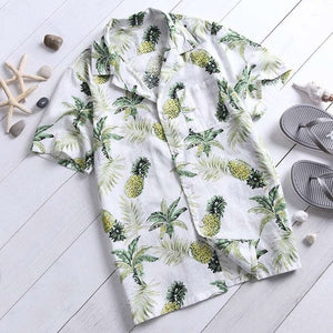 JAKE Eye-Catching Hawaiian Polo Shirt