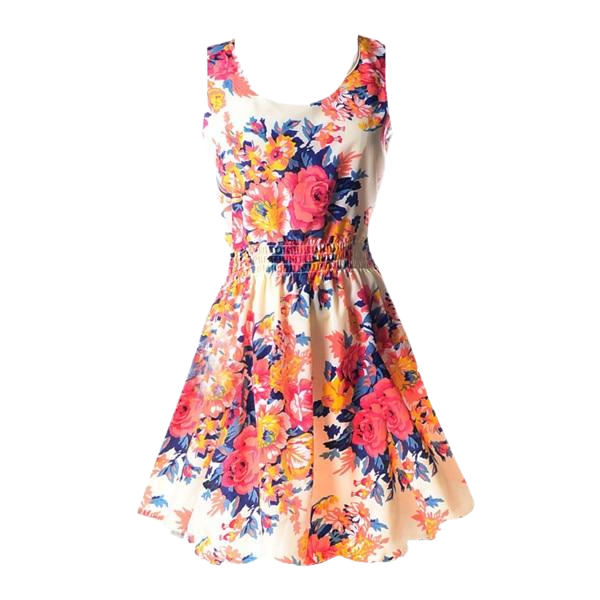 LEAH Short Summer Floral Dress