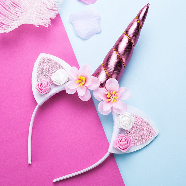 Flower Cat Ears Cute Unicorn Headband