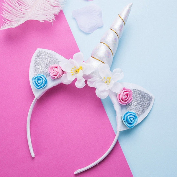 Flower Cat Ears Cute Unicorn Headband