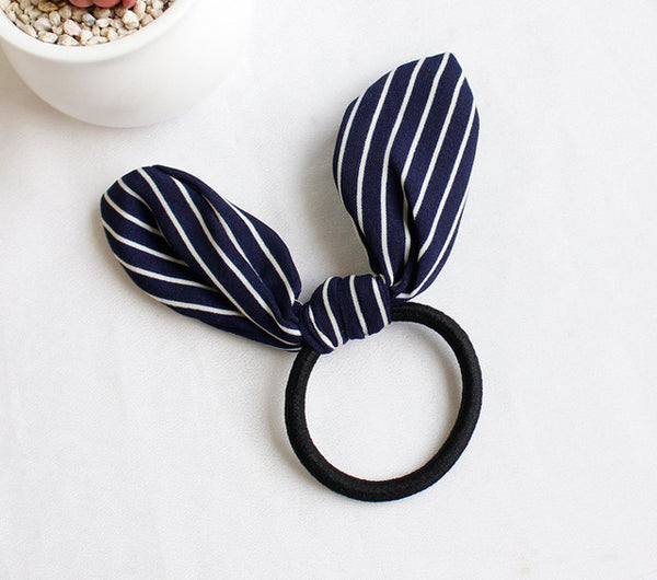 Woman Lovely Rabbit Ear Scrunchies Cute Hair Ties