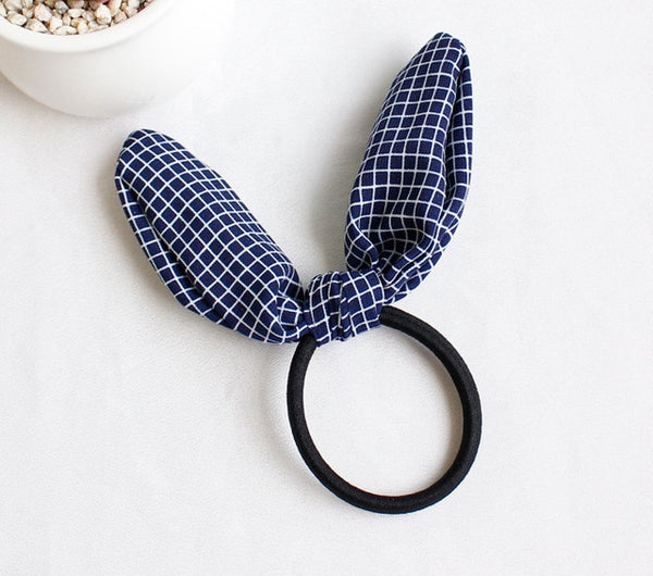 Woman Lovely Rabbit Ear Scrunchies Cute Hair Ties