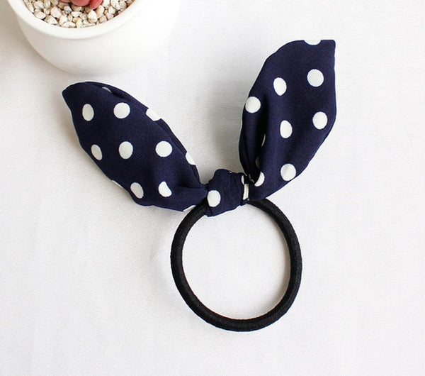 Woman Lovely Rabbit Ear Scrunchies Cute Hair Ties