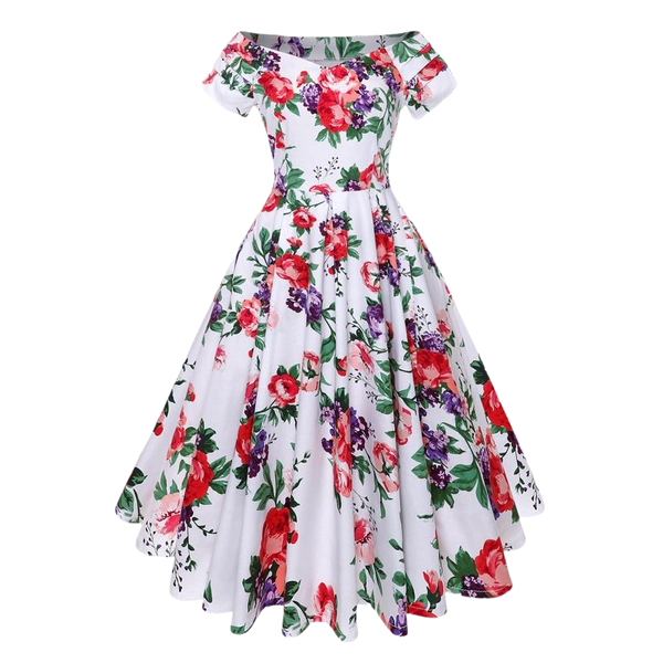 ISABELA Floral Dress Off Shoulder