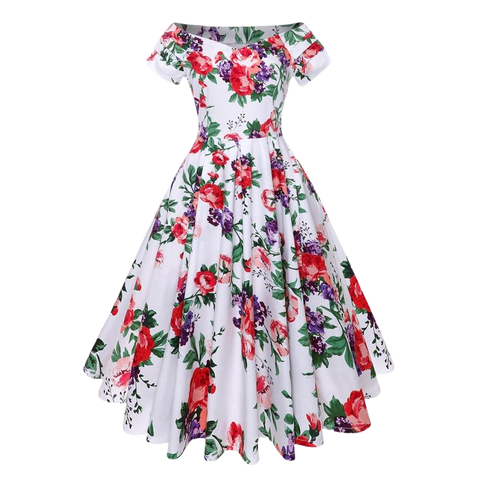 ISABELA Floral Dress Off Shoulder