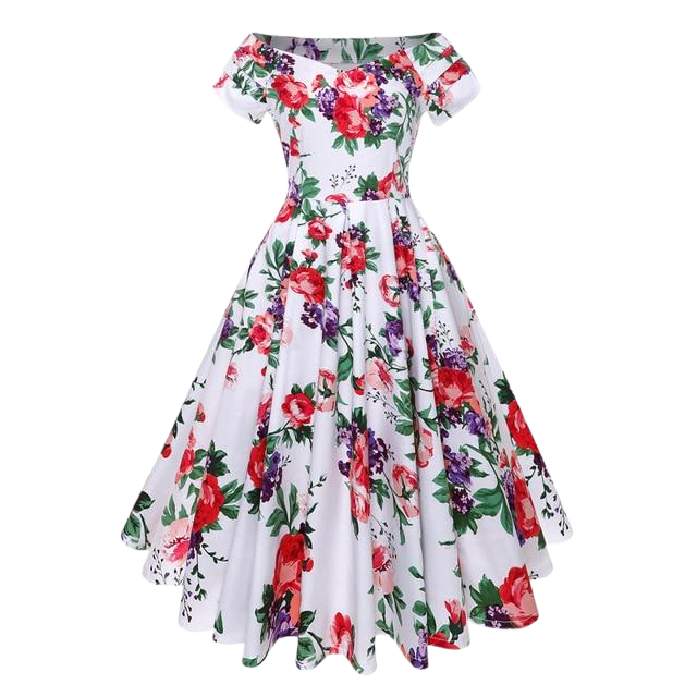 ISABELA Floral Dress Off Shoulder