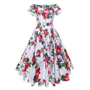 ISABELA Floral Dress Off Shoulder