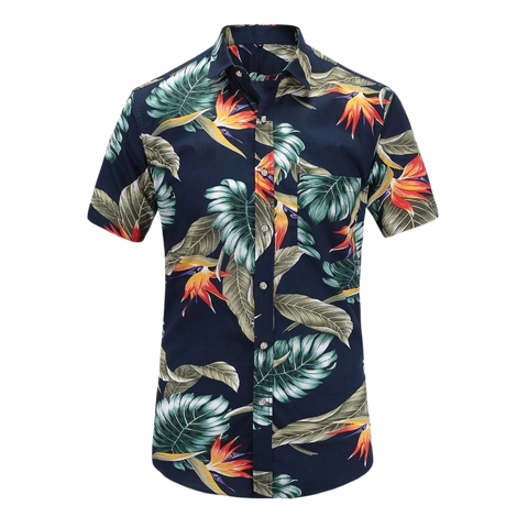 HENRY Eye-Catching Hawaiian Polo Shirt