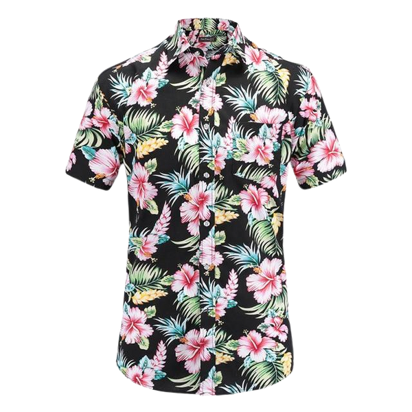 HENRY Eye-Catching Hawaiian Polo Shirt