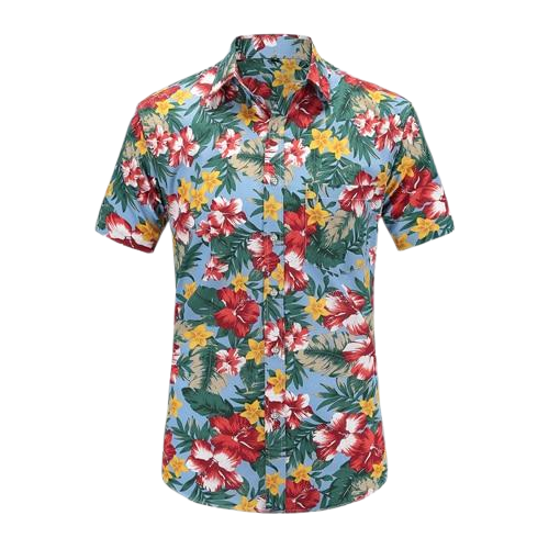 HENRY Eye-Catching Hawaiian Polo Shirt