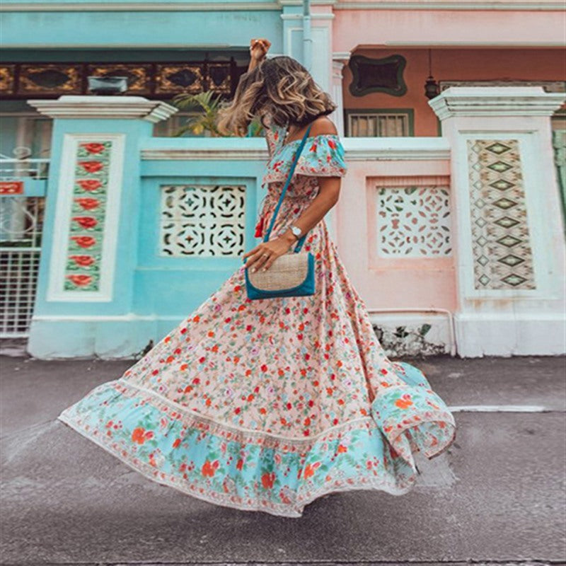 ALIYAH Off Shoulder Bohemian Dress