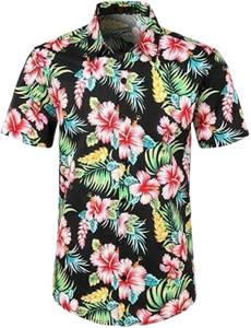 BENJAMIN Casual Hawaiian Button down Polo