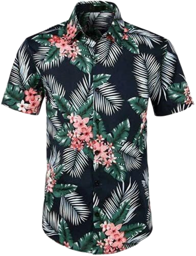 BENJAMIN Casual Hawaiian Button down Polo