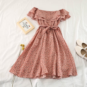 CAROLINE Ruffle Floral Dress