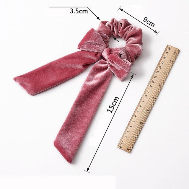 Elegant Floral Leopard Streamers Bow Hair Ties For Girls