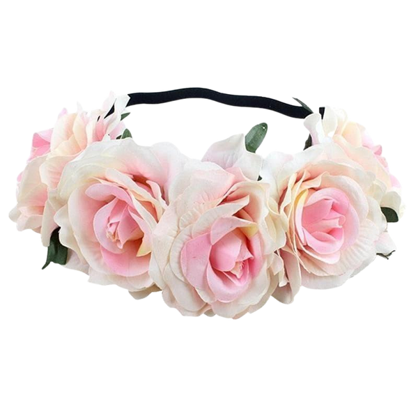 Bohemian Bride Rose Flower Wreath