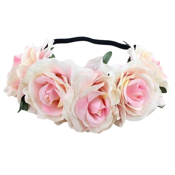 Bohemian Bride Rose Flower Wreath