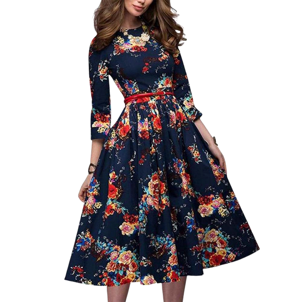 LILY Autumn Floral Dress