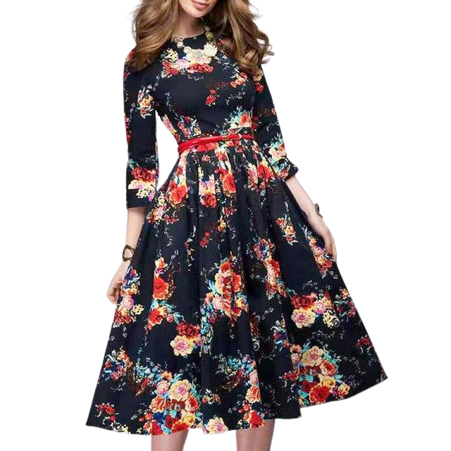 LILY Autumn Floral Dress