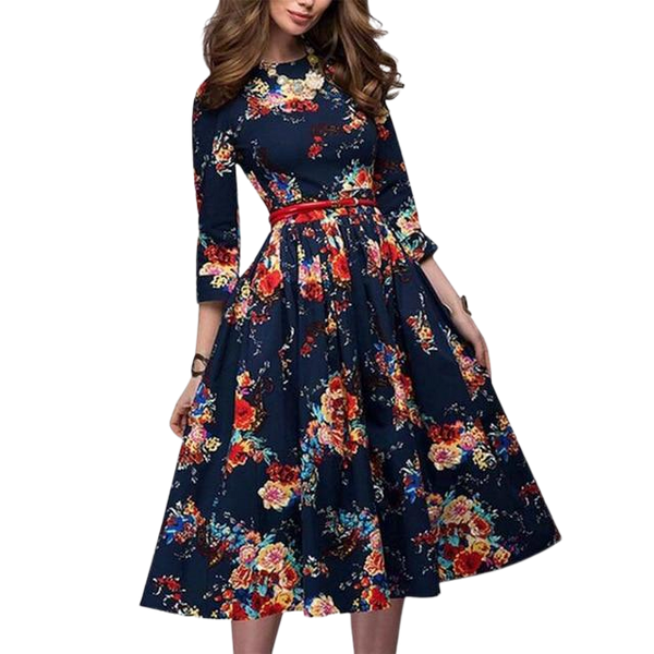 LILY Autumn Floral Dress