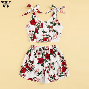 VIVIAN Floral Tank Top and Shorts Set