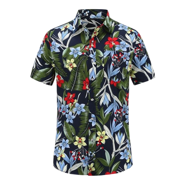 HENRY Eye-Catching Hawaiian Polo Shirt