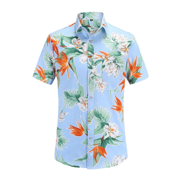 HENRY Eye-Catching Hawaiian Polo Shirt