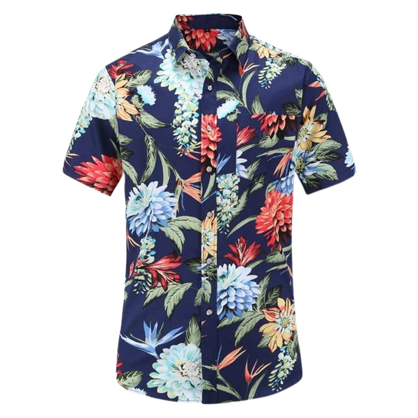 HENRY Eye-Catching Hawaiian Polo Shirt