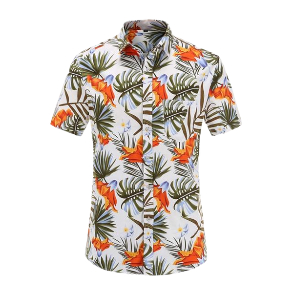 HENRY Eye-Catching Hawaiian Polo Shirt