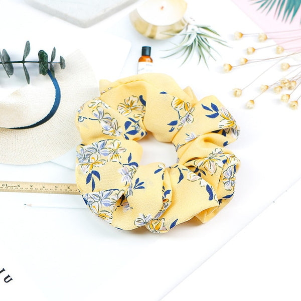 Flower Hair Scrunchies Hairband Summer Turban