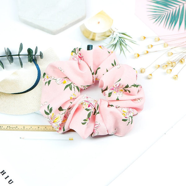 Flower Hair Scrunchies Hairband Summer Turban