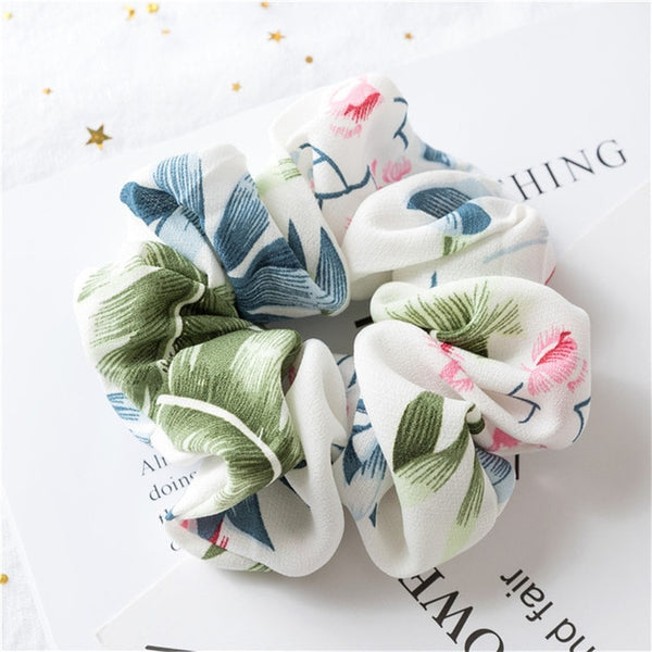 Flower Hair Scrunchies Hairband Summer Turban