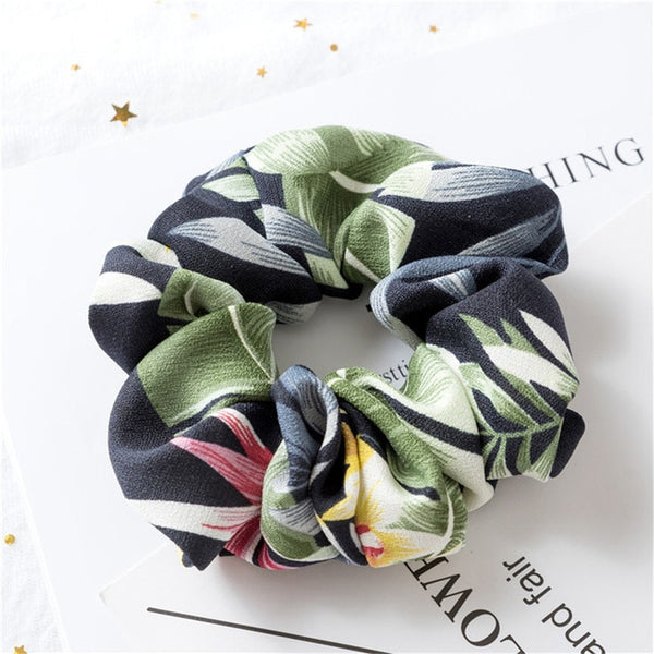 Flower Hair Scrunchies Hairband Summer Turban