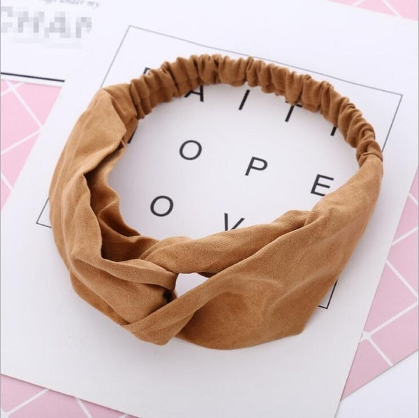 Fashion Fabric Cross Knotted Turban Bow Hair Bands