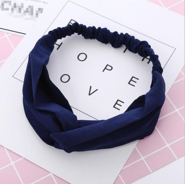 Fashion Fabric Cross Knotted Turban Bow Hair Bands