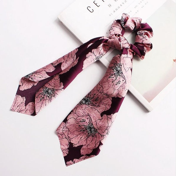 Floral Print Hair Scrunchies