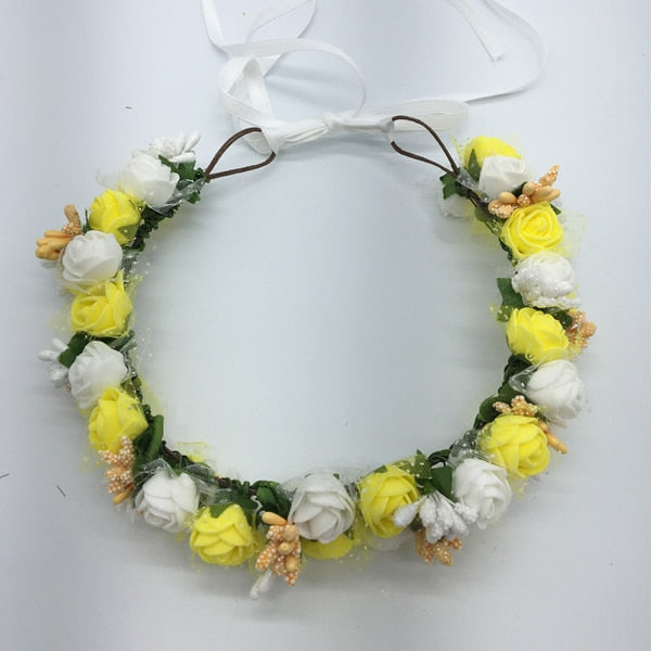 Small Rose Flower Crown Floral Headband