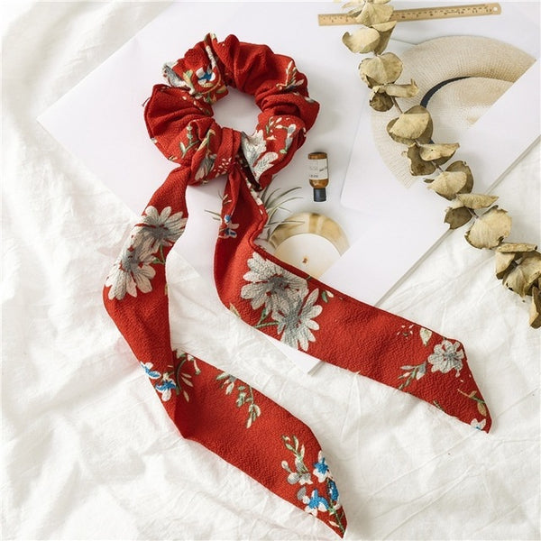 Vintage Women Headwear Turban DIY Bow  Hair Scrunchies