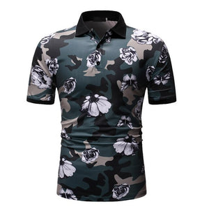 ROWELL Floral Polo Shirt